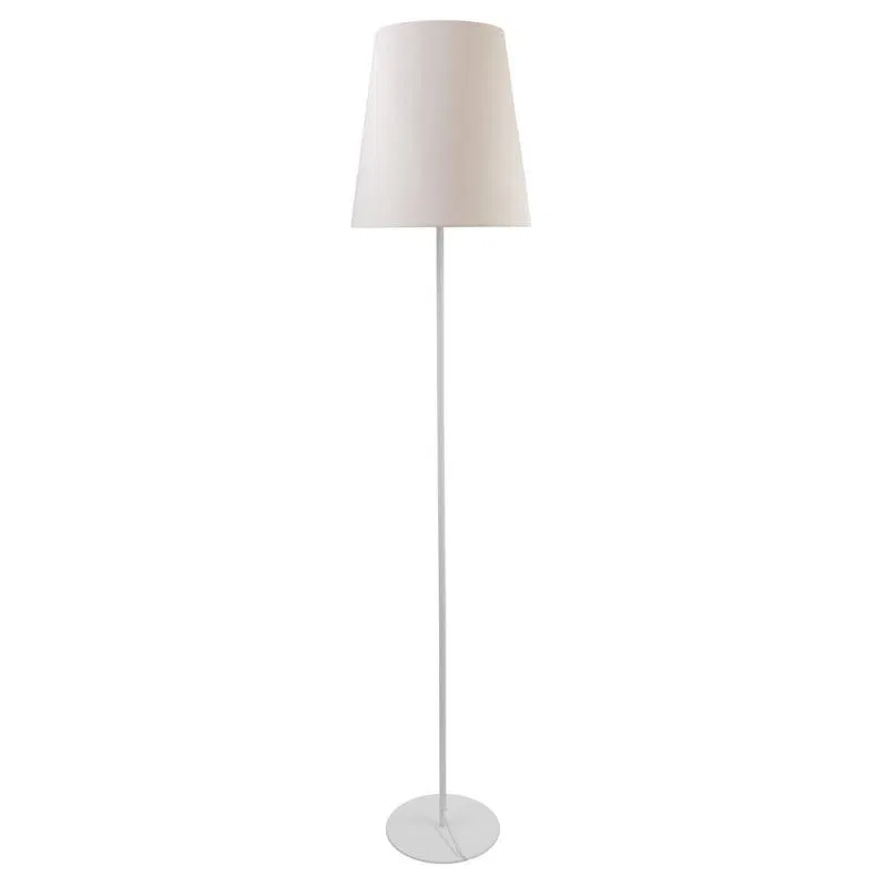 Floor lamp KD-412F C01 metal with white fabric lampshade Camelion 16303