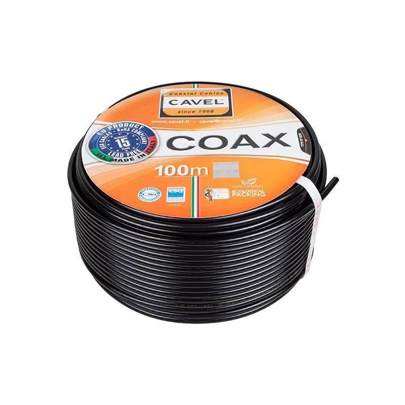 Cable SAT 703 B+Cu/Al/CuSn (75%) 75Ohm Ch (pack 100m) CAVEL 01-2432-2