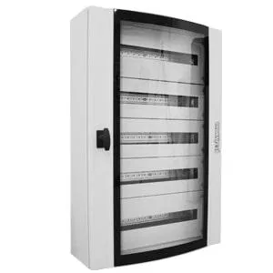 Distribution board enclosure 600x1050x200mm DIN-rail 144M(6x24) surface-mounted transparent bent glass door metal gray Cetinkaya Pano CPD6010520SUMS