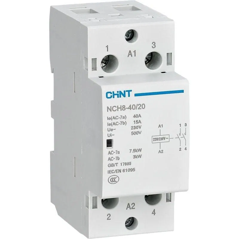 Контактор модульный NCH8-40/02 40А 2п (2НЗ) кат. 24В AC 50Гц (R) CHINT 256210