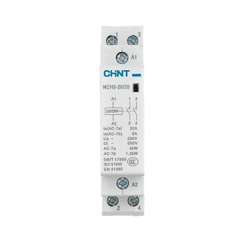 Контактор модульный NCH8-20/01 20А 1п (1НЗ) кат. 24В AC 50Гц (R) CHINT 256246