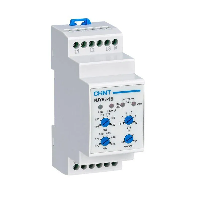 Реле контроля фаз NJYB3-11 (1/2/3 фазная сеть ) AC240В (R) CHINT 292491