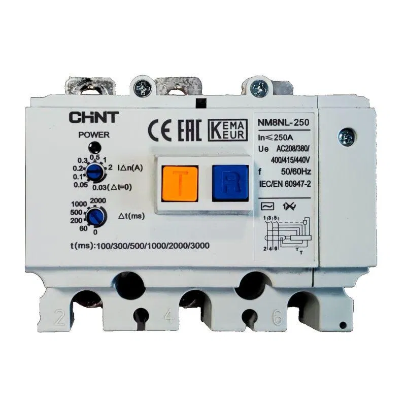 Выключатель автоматический дифференциального тока 3п NM8NL-250 3P RCD1 CHINT 449981