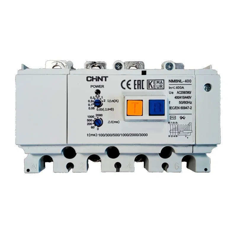 Выключатель автоматический дифференциального тока 4п NM8NL-400 4P RCD1 CHINT 449984