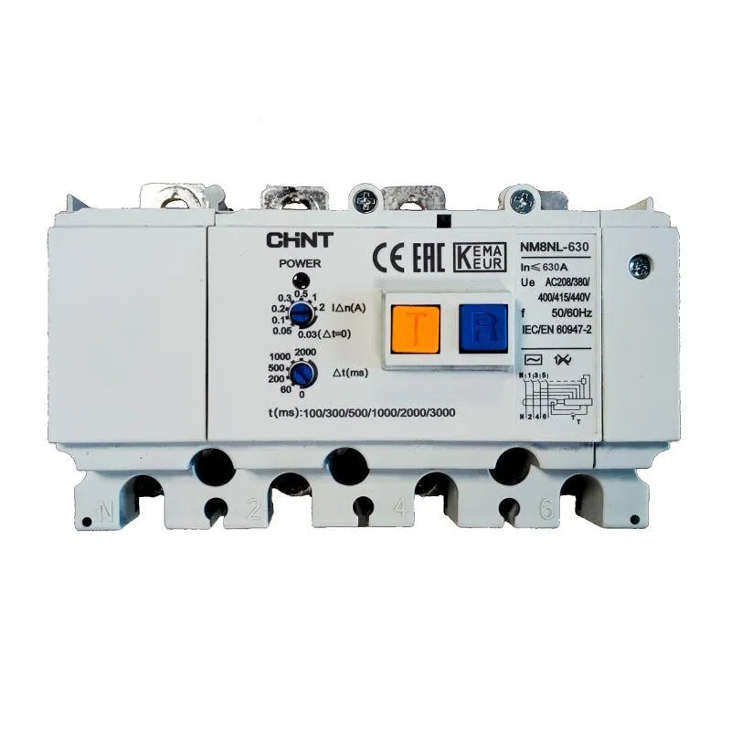 Выключатель автоматический дифференциального тока 4п NM8NL-630 4P RCD1 CHINT 449986