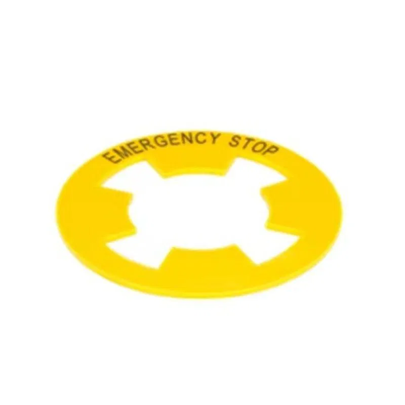 急停按钮铭牌 NP2-BY7330 (用于 NP2-BZ 外壳) (EMERGENCY STOP) CHINT 572621