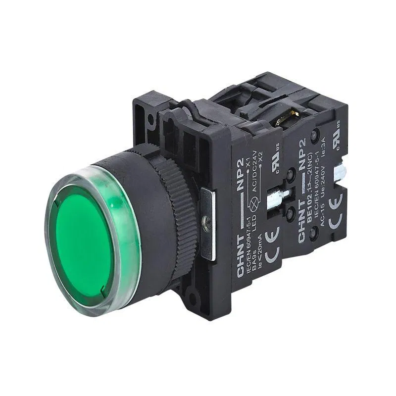 Кнопка управления NP2-EW3365 1НО+1НЗ AC/DC 230В (LED) IP40 зел. (R) CHINT 575718