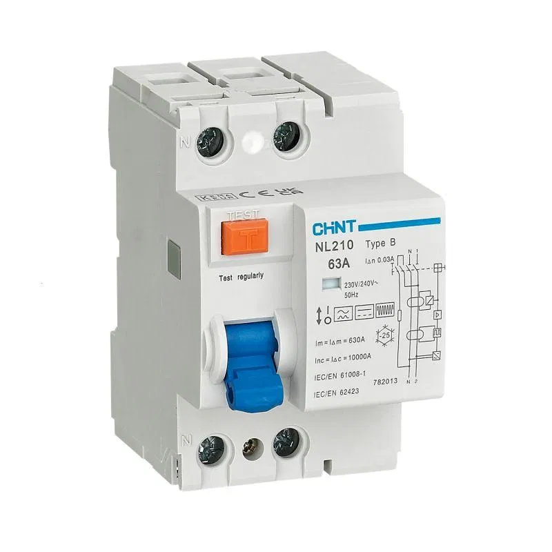 剩余电流动作保护器 (RCD) NL210 2P 25A 30mA 10kA B型 (R) CHINT 782011