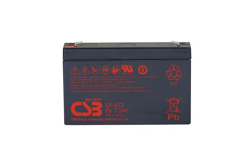 Аккумулятор 6В 7.2А.ч CSB GP672 CSB