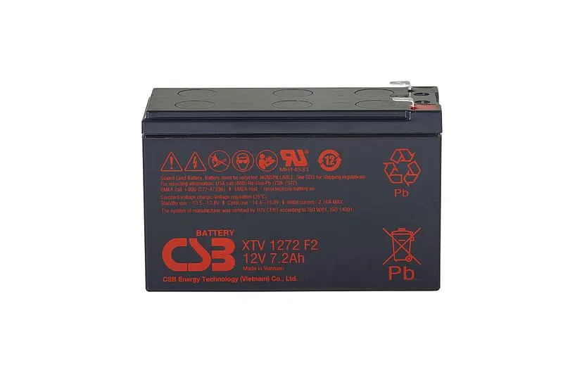 Аккумулятор 12В 7.2А.ч CSB XTV1272 F2 CSB