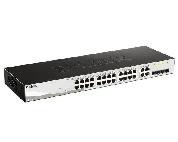 Коммутатор настраиваемый DGS-1210-28/F3A WebSmart (24 порта 10/100/1000Base-T и 4 комбо-порта 100/1000Base-T/SFP) D-link 1868855