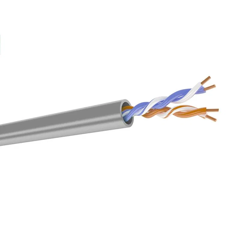 U/UTP 双绞线 Cat.5E 2对 0.51 ±0.01 PVC нг(А)-LS 银 (500m装) Datarex DR-140000