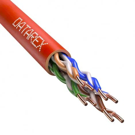 Кабель витая пара U/UTP кат.5E 4 пары 0.51 +/0.01 PVCLS нг(А)-LSLTx красн. (уп.305м) Datarex DR-140037