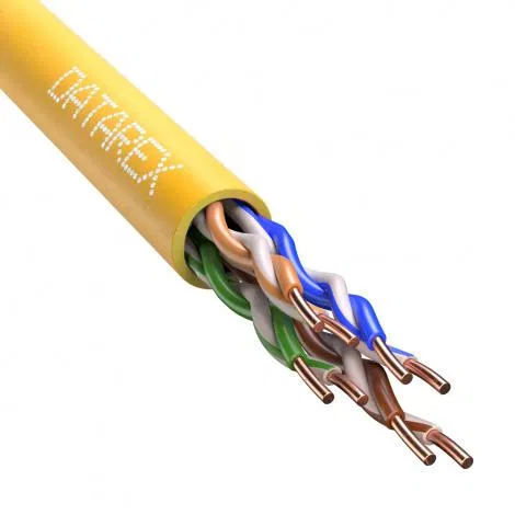 U/UTP twisted pair cable cat.5E 4 pairs 0.51 +/0.01 PVCLS ng(A)-LSLTx yellow (pkg.305m) Datarex DR-140047