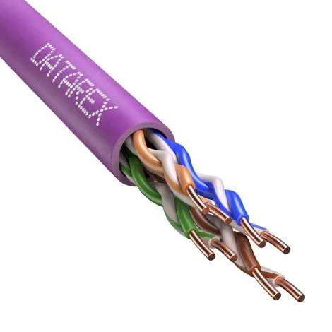 U/UTP twisted pair cable cat.5E 4 pairs 0.51 +/0.01 PVCLS ng(A)-LSLTx magenta (pack 305m) Datarex DR-140077