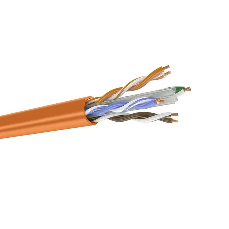 双绞网线 U/UTP Cat.6 4对 (0.58mm) LSZH нг(А)-HF 橙色 (500m装) Datarex DR-141004