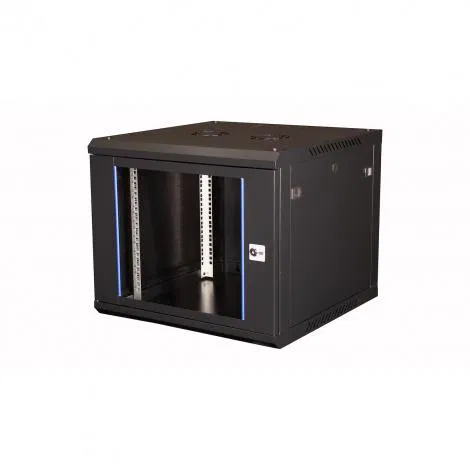 Шкаф настенный 19дюйм 12U 600х600 дв. стекл. сер. Datarex DR-600220