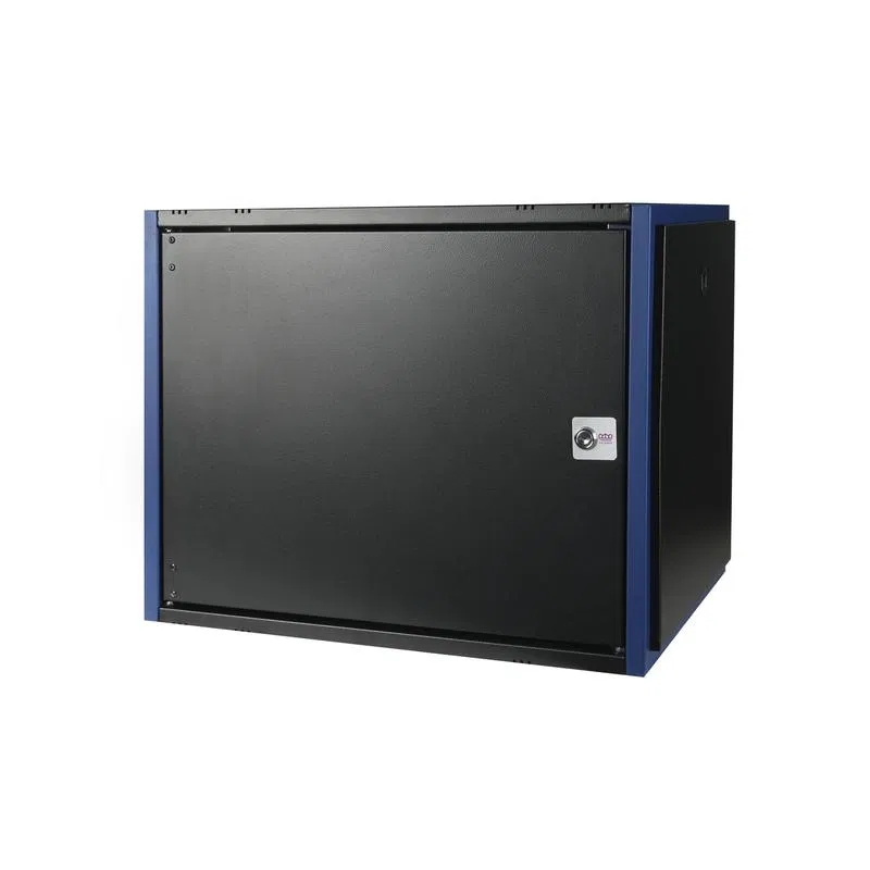 Шкаф настенный 19дюйм 9U 600х450 дв. метал. черн. Datarex DR-610111