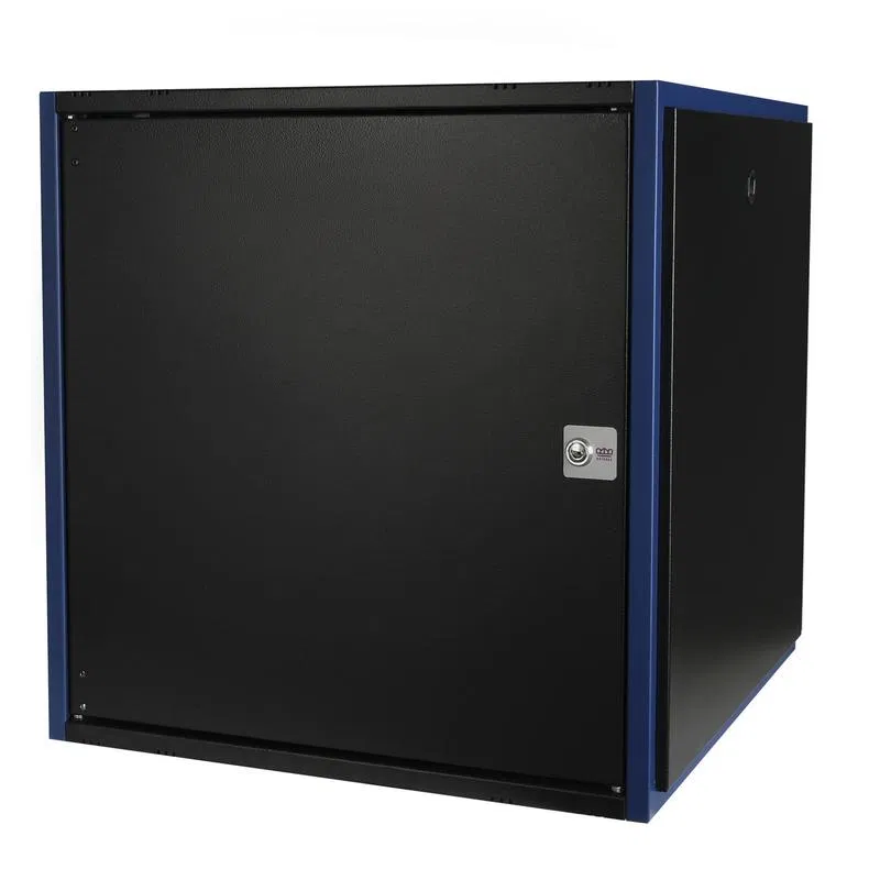Шкаф настенный 19дюйм 12U 600х600 дв. метал. черн. Datarex DR-610221