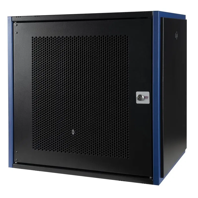 Шкаф настенный 19дюйм 12U 600х450 дверь перфорир. черн. Datarex DR-620211