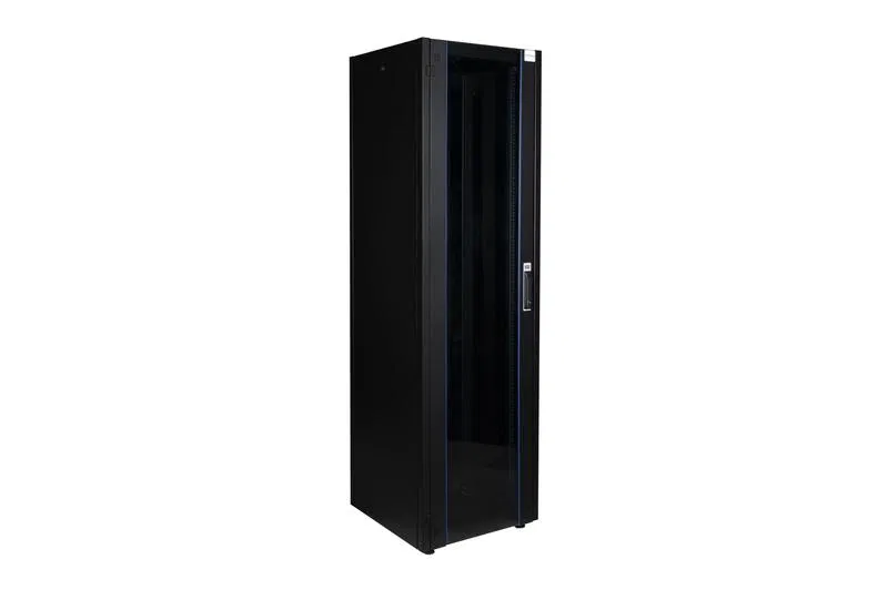Шкаф напольный 19дюйм 42U 600х600 передн. дверь стекл.; задн. стенка метал. сер. Datarex DR-700500