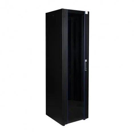 Шкаф напольный 19дюйм 42U 600х600 передн. дверь стекл.; задн. стенка метал. черн. Datarex DR-700501