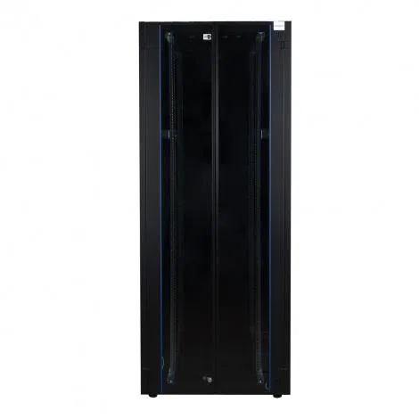 Шкаф напольный 19дюйм 42U 800х1000 2-я перед. дв. стекл. 2-я задн. дв. метал. черн. Datarex DR-738541