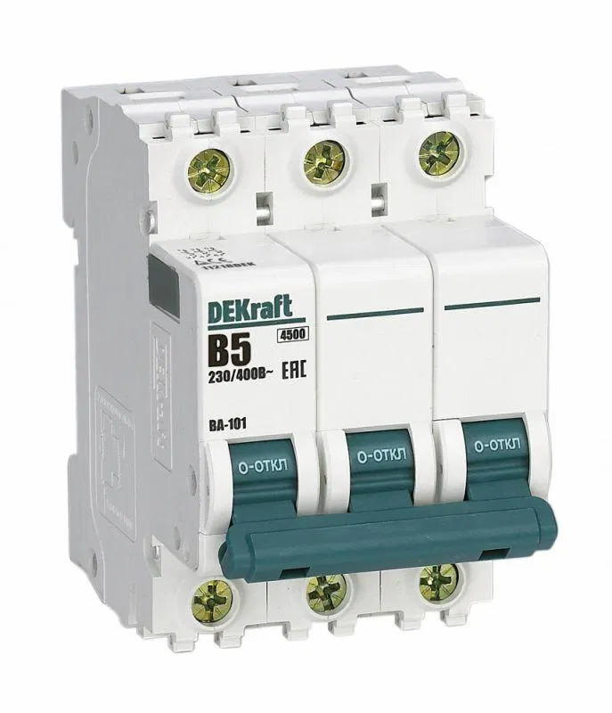 自动断路器 3P 5A 特性 B VA-101 4.5kA