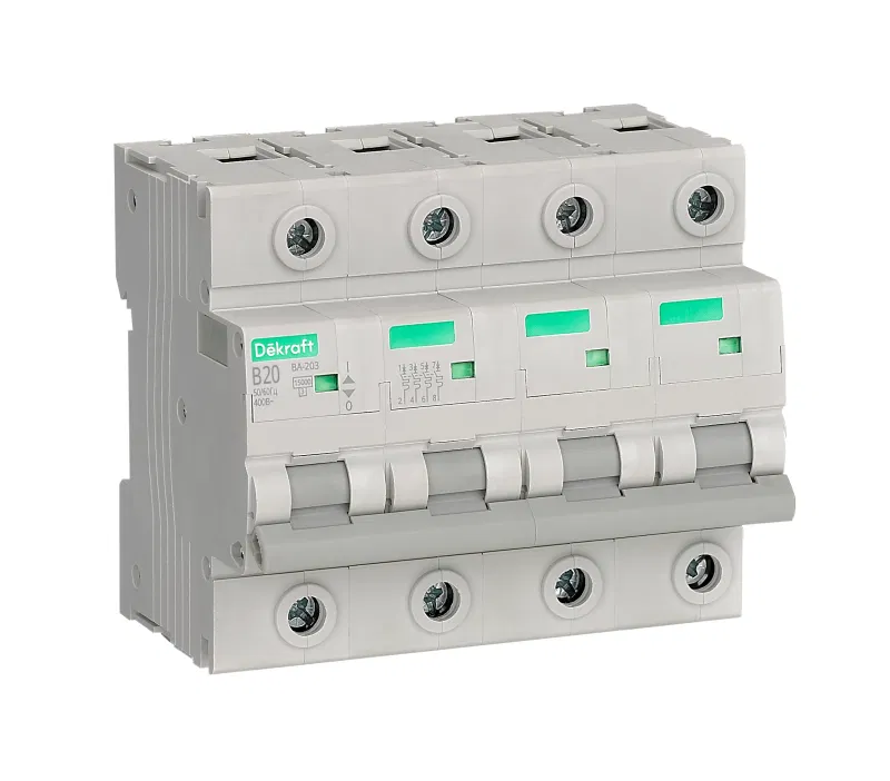 4极 B 20A 15kA ВА-203 DEKraft 13444DEK 自动断路器