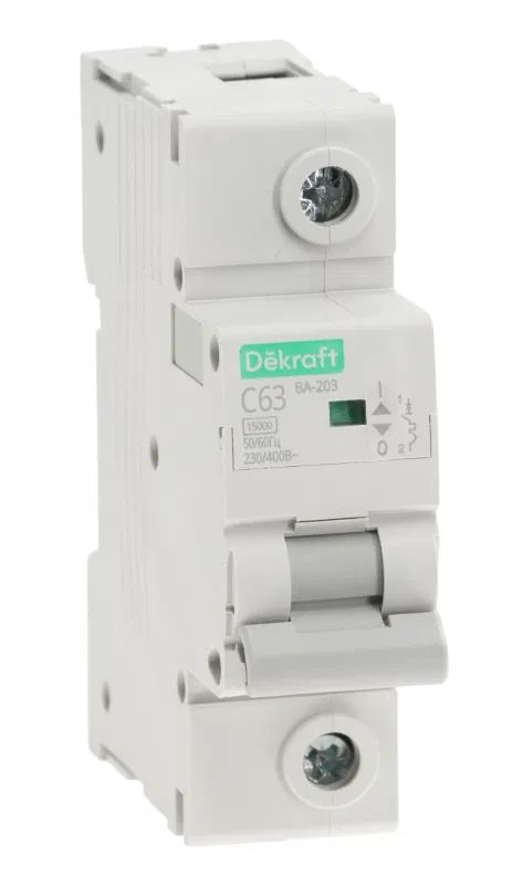 Circuit breaker 1p C 63A 15kA BA-203 DEKraft 13462DEK