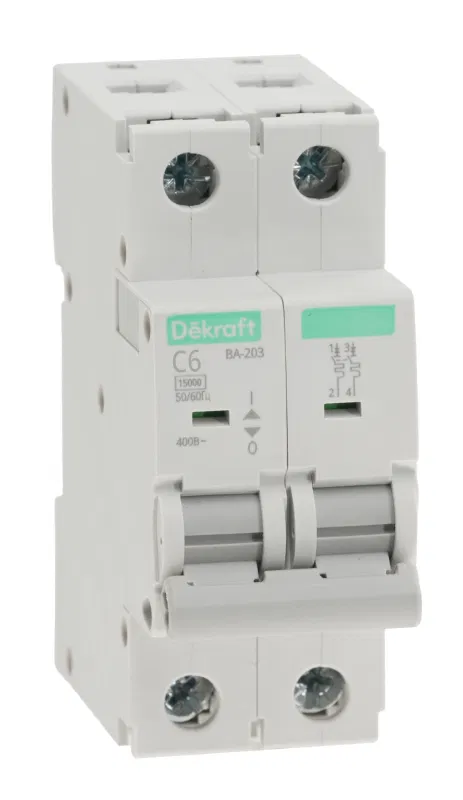 Выключатель автоматический 2п C 6А 15кА ВА-203 SE 13467DEK Systeme Electric