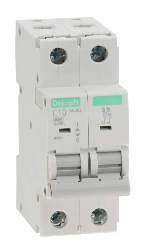Circuit breaker 2p C 10A 15kA BA-203 SE 13468DEK Systeme Electric