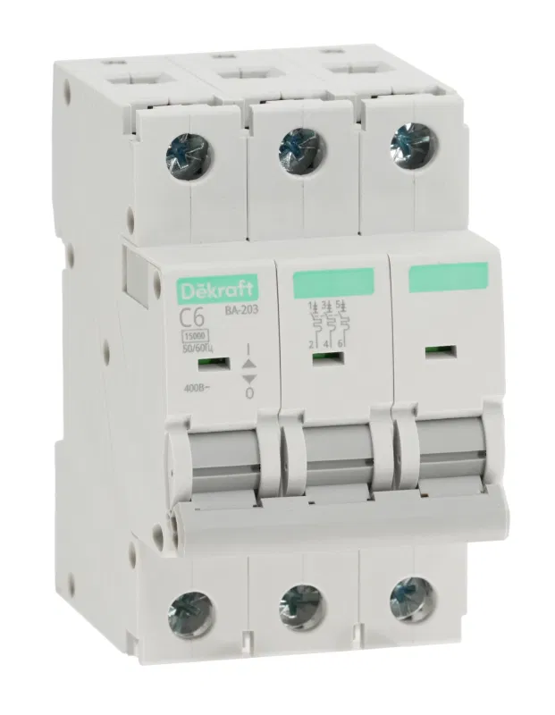 Выключатель автоматический 3п C 6А 15кА ВА-203 SE 13480DEK Systeme Electric