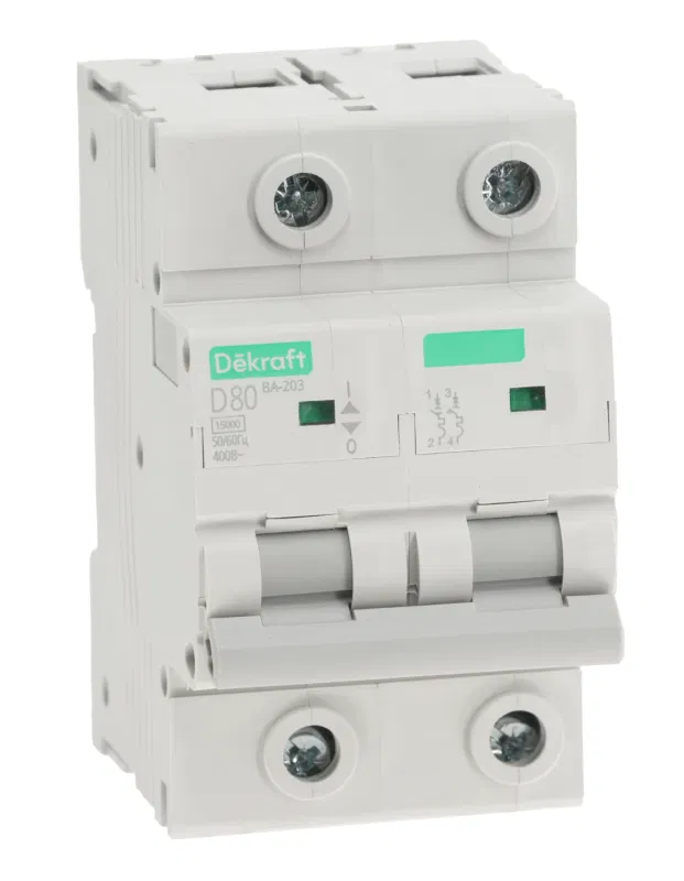 断路器 2p D 80A 15kA ВА-203 DEKraft 13591DEK