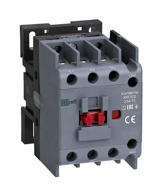 交流接触器 KM-102 25A 24V AC 1NO AC-3 AC-4 DEKraft 22089DEK