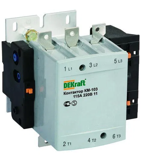 Contactor KM-103 115A cat. 220V AC 1NO+1NC AC-3 DEKraft 22150DEK