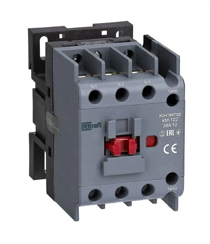 接触器 KM-102 38A 类别 380V/400V AC 1NO AC-3 AC-4 DEKraft 22316DEK