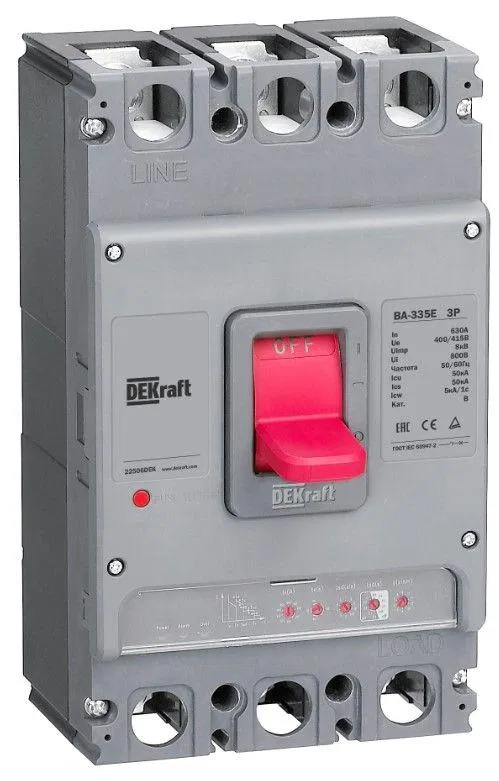 塑壳断路器 3P 400A 50kA ВА-335E 电子脱扣器 DEKraft 22504DEK