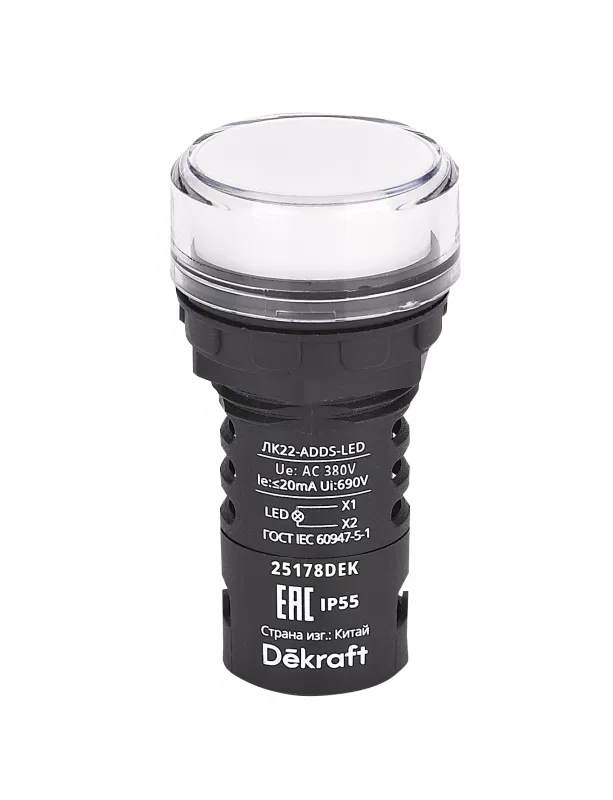 ADDS ЛК-22 d22 380В AC IP55 LED 白 DEKraft 25178DEK 开关灯