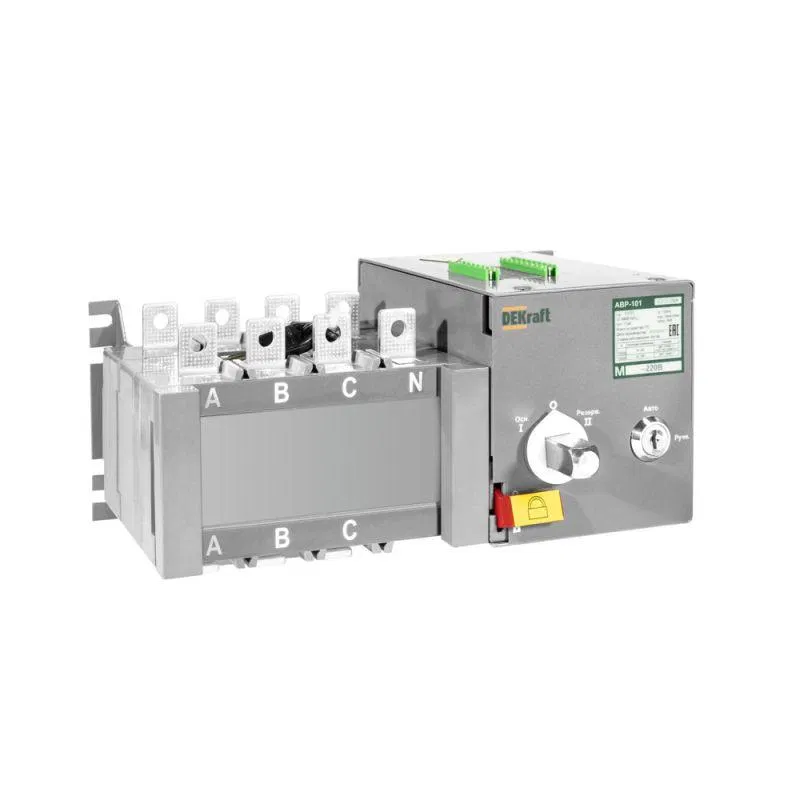 自动切换开关 AVR-102 3p 100A 10kA 逆向切换，断路器带电动操作机构 DEKraft 42032DEK