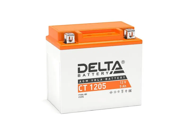 Аккумулятор стартерный 12В 5А.ч CT 1205 Delta 3401010030011