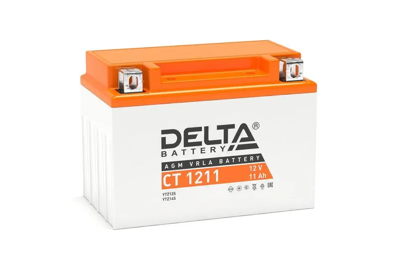 Аккумулятор стартерный 12В 11А.ч CT 1211 Delta 3401010030017