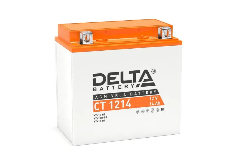 Аккумулятор стартерный 12В 14А.ч CT 1214 Delta 3401010030021