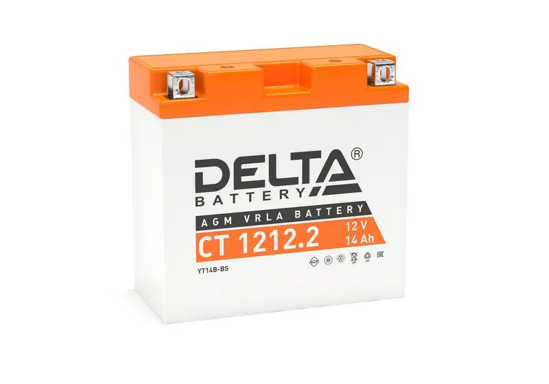Аккумулятор стартерный 12В 12А.ч CT 1212.2 Delta 3401010030022