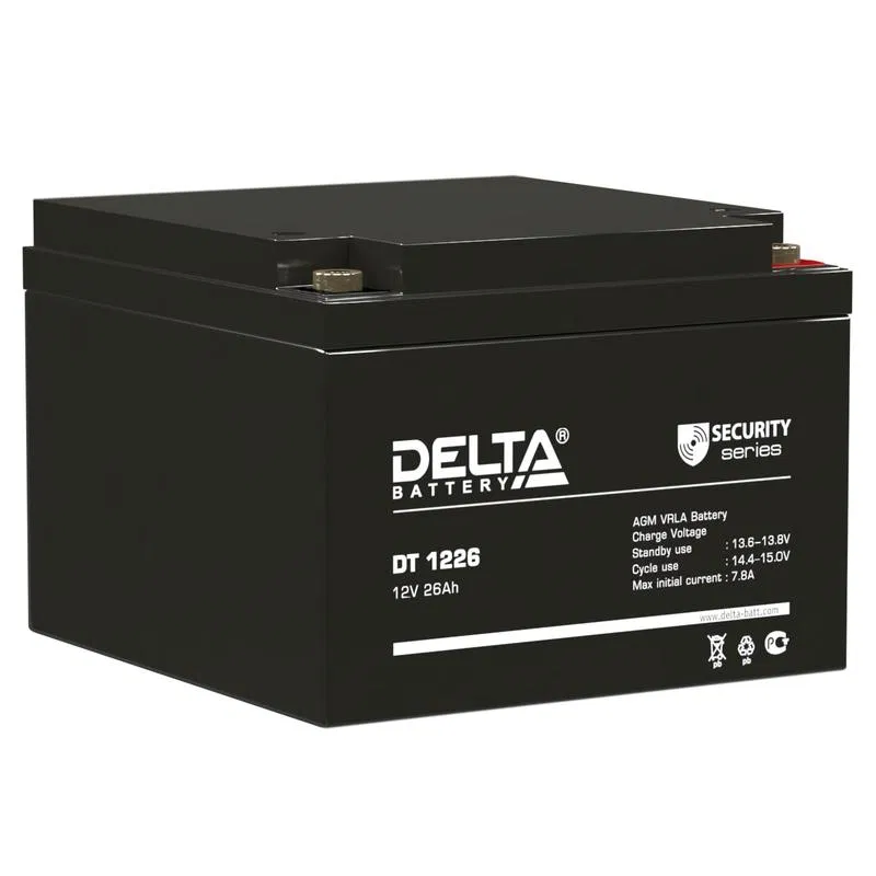 Аккумулятор ОПС 12В 26А.ч DT 1226 Delta 4614010040010