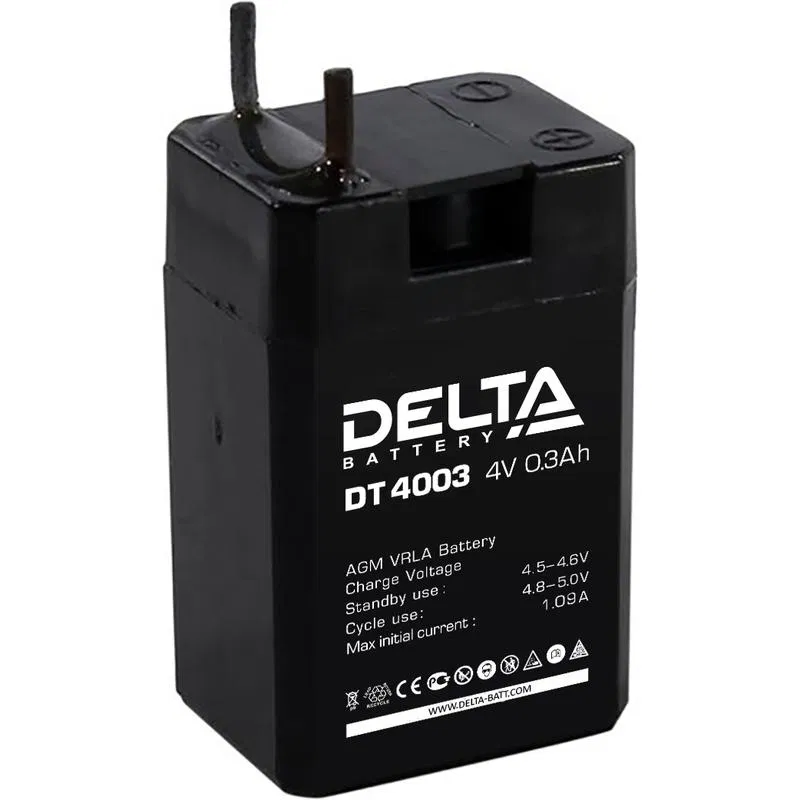 Аккумулятор ОПС 4В 0.3А.ч DT 4003 Delta 4614010040018