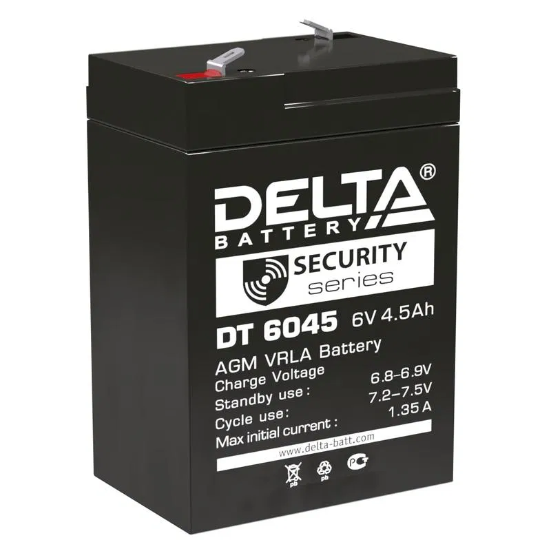 Аккумулятор ОПС 6В 4.5А.ч DT 6045 Delta 4614010040031