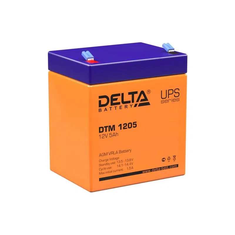 Аккумулятор UPS 12В 5А.ч DTM 1205 Delta 4614010050006