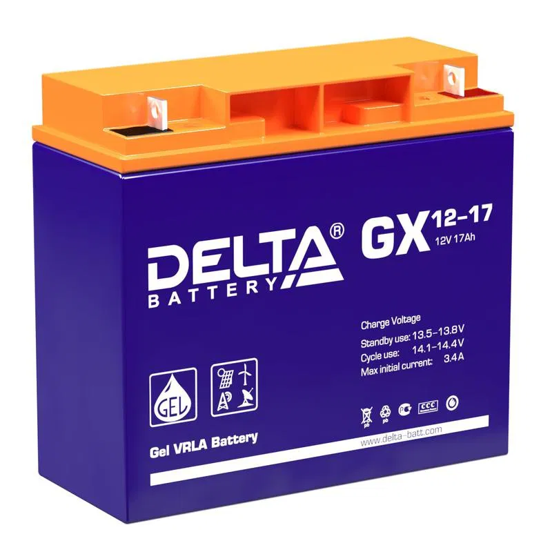GEL 蓄电池 12V 17Ah GX 12-17 Delta 4614010170005