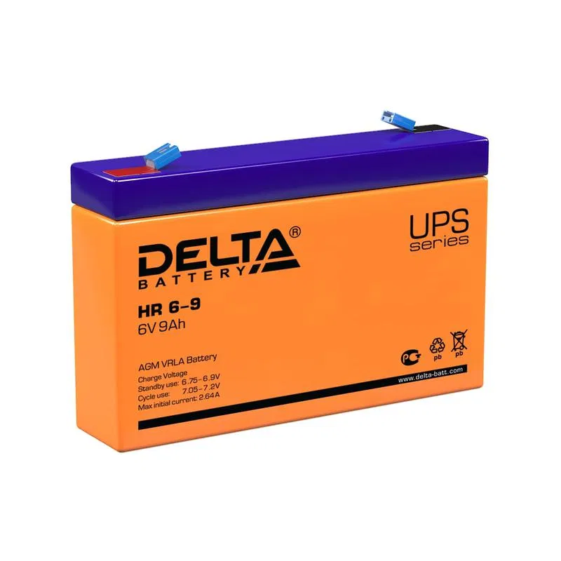 UPS蓄电池 6V 9Ah HR 6-9 Delta 4614010180018